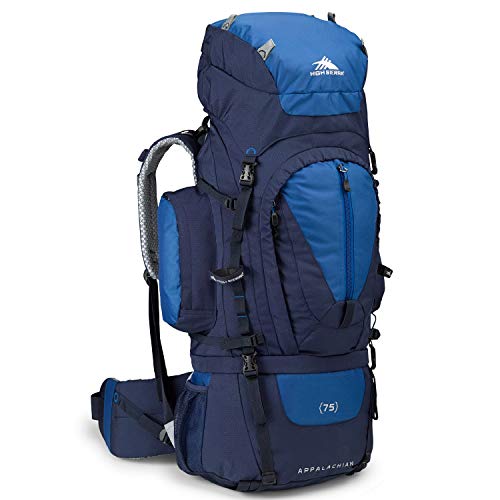 High Sierra Appalachian Top Load Internal Frame Hiking Pack, True Navy/Royal/True Navy, 75-Liter