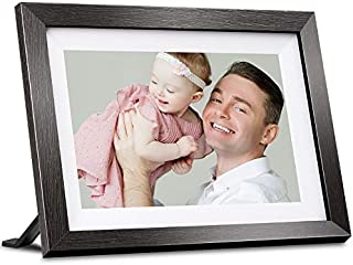 BIHIWOIA Digital Picture Frame WiFi 10.1 Inch Digital Photo Frame with IPS Touch Screen HD Display, 16GB Storage, Auto-Rotate, Share Photos & Videos via Frameo AppBlack