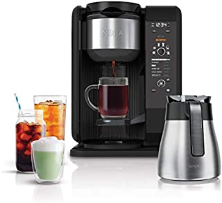 Ninja Hot and Cold Brewed System, Auto-iQ Tea and Coffee Maker with 6 Brew Sizes, 5 Brew Styles, Frother, Coffee & Tea Baskets with Thermal Carafe (CP307)