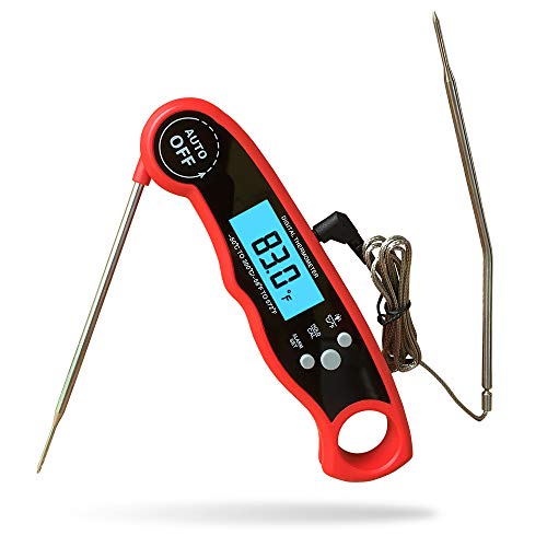 Digital Meat Thermometer for Grill Instant Thermometer with Accurate Read,Wateresistant Ultra Fast Thermometer with Backlight. Digital Food Probe for Kitchen, Outdoor and Grill