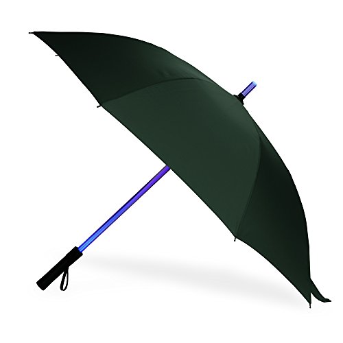 Lightsaber Umbrella - LED Laser Sword Golf Umbrellas with 7 Color Changing On the Shaft/Built in Torch at Bottom (Green)