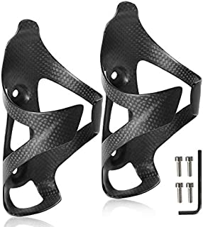 Gazeer 2Pcs Ultra-Light Full Carbon Fiber Bicycle Bike Drink Water Bottle Cage Holder Brackets for Road Bike MTB Cycling