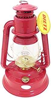 Dietz #1 Little Wizard Oil Lamp Burning Lantern Red with Gold Trim