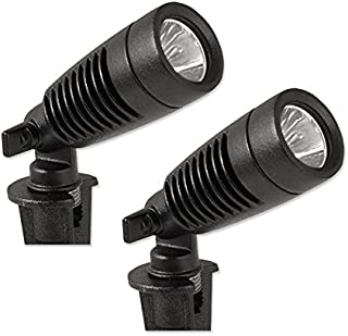 Moonrays 95557 1-Watt Low Voltage LED Outdoor Landscape Metal Spot Light Fixture, Black (Pack of 2)