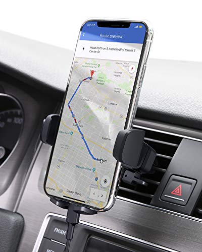 AUKEY Car Phone Mount Air Vent Phone Holder for Car One-Touch Compatible with iPhone 11 Pro/11/Xs/8/7/6, Galaxy S10/S10+/S9/S9+, Note 10 and More