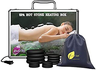 Portable Hot Massage Stone Heater Kit 16 Stones Warmer Set E-book