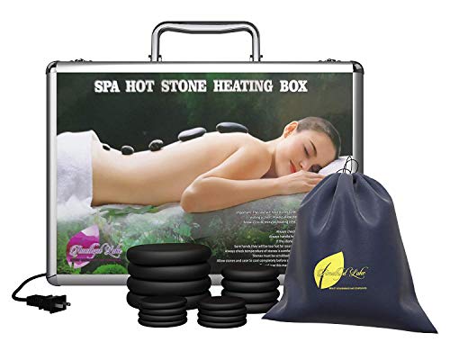 Portable Hot Massage Stone Heater Kit 16 Stones Warmer Set E-book