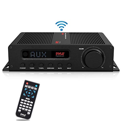 Wireless Bluetooth Home Audio Amplifier - 100W 5 Channel Home Theater Power Stereo Receiver, Surround Sound w/ HDMI, AUX, FM Antenna, Subwoofer Speaker Input, 12V Adapter - Pyle PFA540BT