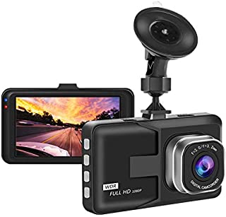 Aigoss Dash Camera for Cars Recorder, Video Dash Cam 3 Inch 1080P Full HD Wide Angle Driving Recorder with Night Vision WDR G-Sensor Parking Monitor Loop Recording Motion Detection