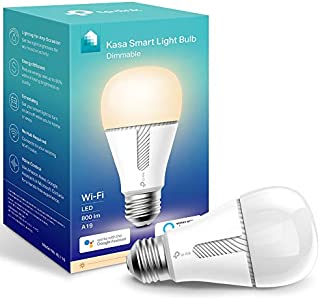 Kasa Smart KL110 Light Bulb, LED Smart Wi-Fi Alexa Bulbs works with Alexa and Google Home, A19 Dimmable, 2.4Ghz, No Hub Required, 800LM Soft White (2700K), 10W (60W Equivalent)