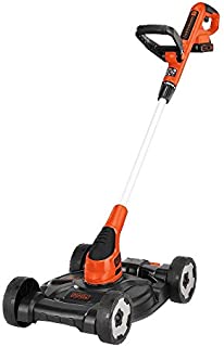 BLACK+DECKER 3-in-1 Lawn Mower, String Trimmer and Edger, 12-Inch (MTC220)