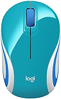 Wireless Mini Mouse M187, Pocket Sized Portable Mouse for Laptops, Teal