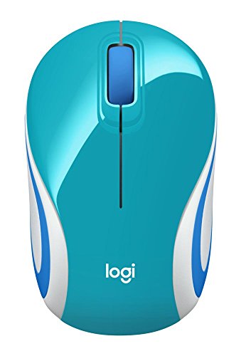 Wireless Mini Mouse M187, Pocket Sized Portable Mouse for Laptops, Teal