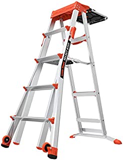 Little Giant Ladders, Select Step with AirDeck Accessory, 5-8 foot, Stepladder, Aluminum, Type 1A, 300 lbs weight rating, (15125-001)