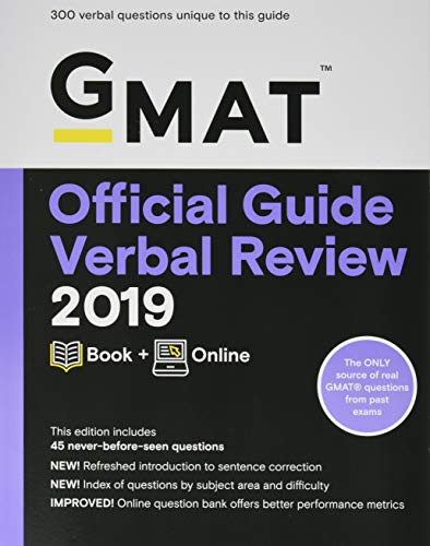 GMAT Official Guide Verbal Review 2019: Book + Online