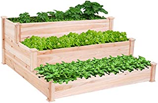 Giantex 3 Tier Wooden Garden Bed Planter Kit