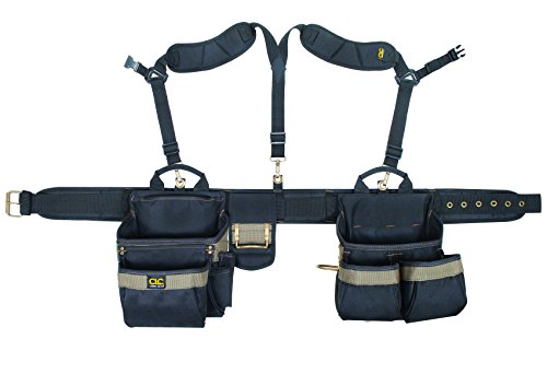 CLC Custom Leathercraft 1614 20 Pocket, Heavy Duty Framers 5 Piece Comfortlift Combo Tool Belt System