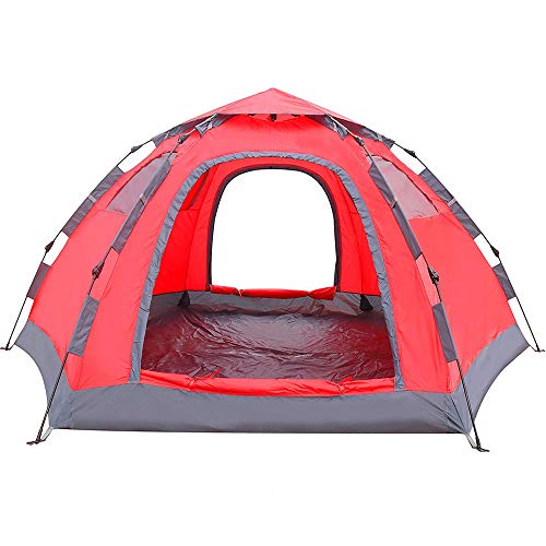 Wnnideo Pop Up Camping Tent 2/4/6 Person Family Portable Instant Tent Double Layer Automatic Tent Waterproof Windproof for Camping Outdoor Hiking for All Seasons