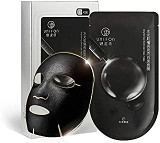 UNIFON Facial Mask Sheet Black, Pack of 8