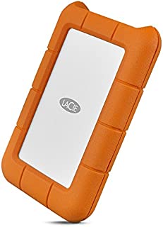 LaCie Rugged USB-C 2TB External Hard Drive Portable HDD  USB 3.0 compatible, Drop Shock Dust Rain Resistant, for Mac and PC Computer Desktop Workstation Laptop, 1 Month Adobe CC (STFR2000800)