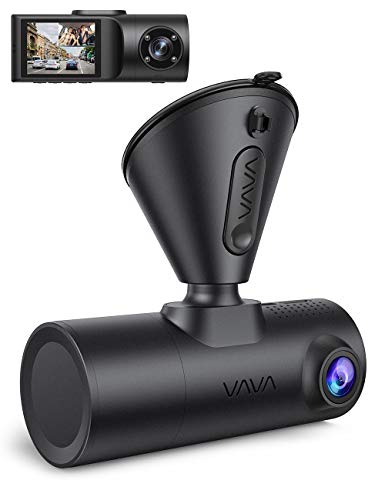 Dual Dash Cam, VAVA 2K Front and 1080P Cabin or 2K 30fps Single Front Car Camera, Both Sony Sensor, Infrared Night Vision, App Control & 2