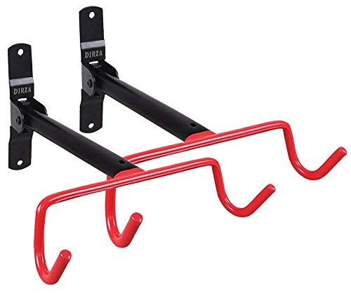 Dirza Wall Mount Bike Hanger Flip Up Garage Bicycle Bike Rack Storage System for Garage Shed with Screws 2 Pack