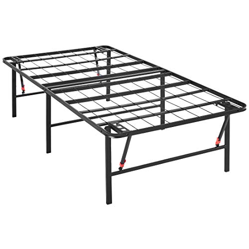 AmazonBasics Foldable, Metal Platform Bed Frame with Tool-Free Assembly, No Box Spring Needed - Twin