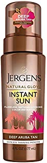 Jergens Natural Glow Instant Sun Body Mousse, Deep Aruba Tan, 6 Ounce Sunless Self-tanner, for a Natural-looking Tan