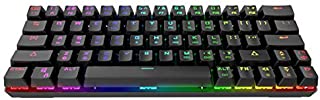 DIERYA DK63 Wireless 60% Mechanical Gaming Keyboard True RGB Backlit Bluetooth 4.0 Wired LED Computer Keyboard Compatible with Multi-Device iPhone Android Mobile PC Laptop - Red Switch