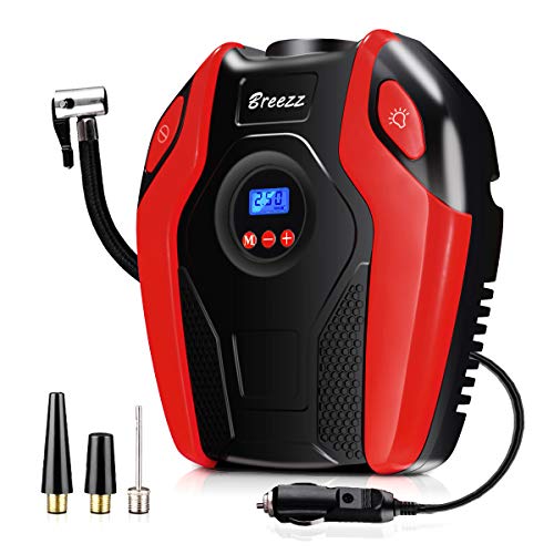 Breezz Air Compressor, 12V DC Portable Auto Tire Pump