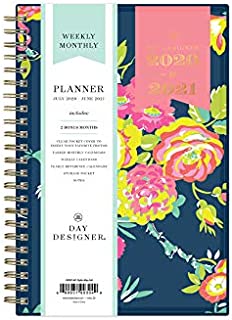 Day Designer for Blue Sky 2020-2021 Academic Year Weekly & Monthly Planner, Flexible Cover, Twin-Wire Binding, 5