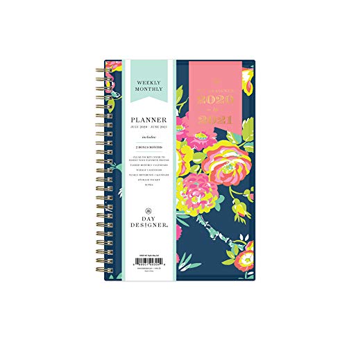 Day Designer for Blue Sky 2020-2021 Academic Year Weekly & Monthly Planner, Flexible Cover, Twin-Wire Binding, 5