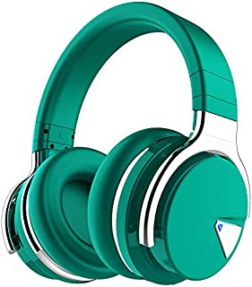 COWIN E7 Active Noise Cancelling Headphones Bluetooth Headphones with Mic Deep Bass Wireless Headphones Over Ear, Comfortable Protein Earpads, 30H Playtime for Travel Work TV PC Cellphone - Dark Green