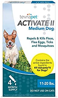 TevraPet Activate II Flea and Tick Prevention for Dogs  Topical, 11-20 Lbs