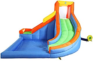 Sandinrayli Inflatable Water Slide Bounce House with Splash Pool & Climb Wall, Inflatable Water Park Including Carry Bag, Repairing Kit, Stake (680 Watt Blower Included)