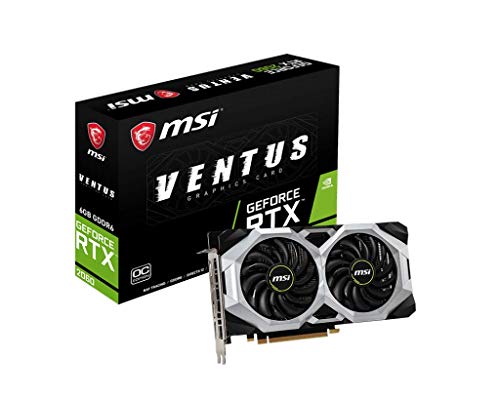 MSI Gaming GeForce RTX 2060 6GB GDRR6 192-bit HDMI/DP Ray Tracing Turing Architecture VR Ready Graphics Card (RTX 2060 Ventus 6G OC)