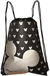 Disney Mickey Mouse Drawstring Backpack Bag (Silver)