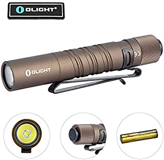 Olight I3T EOS 180 Lumens Dual-Output Slim EDC Flashlight for Camping and Hiking, Tail Swith Flashlight with AAA battery