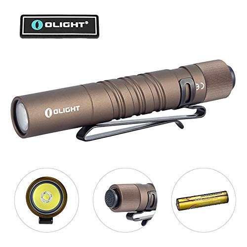 Olight I3T EOS 180 Lumens Dual-Output Slim EDC Flashlight for Camping and Hiking, Tail Swith Flashlight with AAA battery