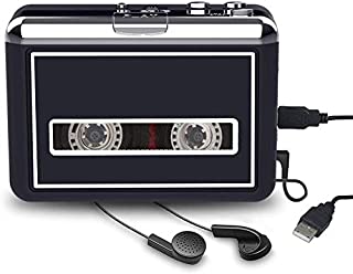 Portable Cassette Player Converter, Converts Tapes to Digital MP3 Walkman Player with New Upgrade Convenient Software (AudioLAVA)