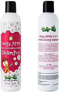 Snip-its 3 in 1 Tangy Apple Kids Body Wash, Shampoo, and Conditioner 10oz | Kids Shampoo and Hair Conditioner - Natural Baby Shampoo - Great for Swimmers - Made in the USA | Salon Quality Kid Friendly