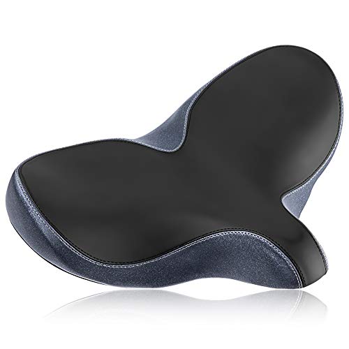 YLG Oversized Comfort Bike Seat Comfortable Replacement Bike Saddle Memory Foam Soft Bike Saddle Waterproof Universal Fit Bicycle Seat for Women Men