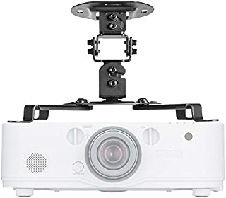 Universal Projector Mount Bracket Low Profile Multiple Adjustment Ceiling , Hold up to 30 lbs. (PM-002-BLK), Black