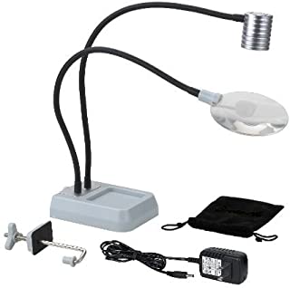 Prolite Electronix FTL130 LED Fly Tie Light with Magnifier, Black, Gray