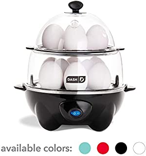 Dash DEC012BK Deluxe Rapid Egg Cooker Electric for for Hard Boiled, Poached, Scrambled, Omelets, Steamed Vegetables, Seafood, Dumplings & More 12 Capacity, with Auto Shut Off Feature Black