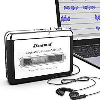 Updated Cassette to MP3 Converter, USB Cassette Player from Tapes to MP3, Digital Files for Laptop PC and Mac with Headphones from Tapes to Mp3 New