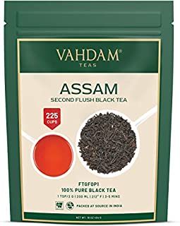 Assam Black Tea Leaves (200+ Cups) I STRONG, MALTY & RICH I 100% Pure Unblended I Single Origin Black Loose-Leaf Tea I Make ICED TEA, Hot Tea or Kombucha Tea I FTGFOP1 Long Leaf Grade, 16 oz