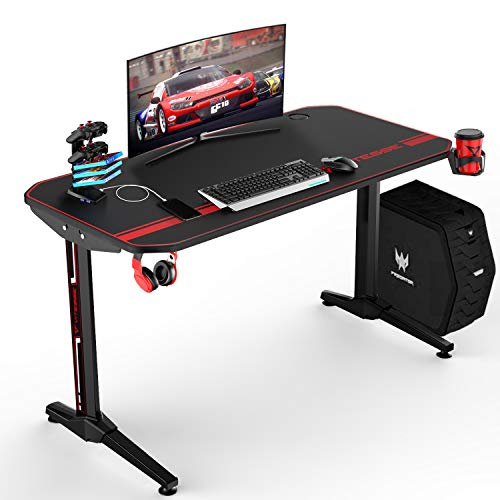 VIT 47 Inch Ergonomic Gaming Desk, T-Shaped Office PC Computer Desk