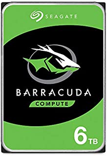 Seagate BarraCuda 6TB Internal Hard Drive HDD  3.5 Inch SATA 6 Gb/s 5400 RPM 256MB Cache for Computer Desktop PC  Frustration Free Packaging (ST6000DM003)