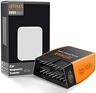 JETHAX OBD2 Scanner Bluetooth 4.0 Professional Car Code Reader Compatible with Android and iOS with System Diagnoses OBD2 Scan Tool Since Year 1996 Vehicles